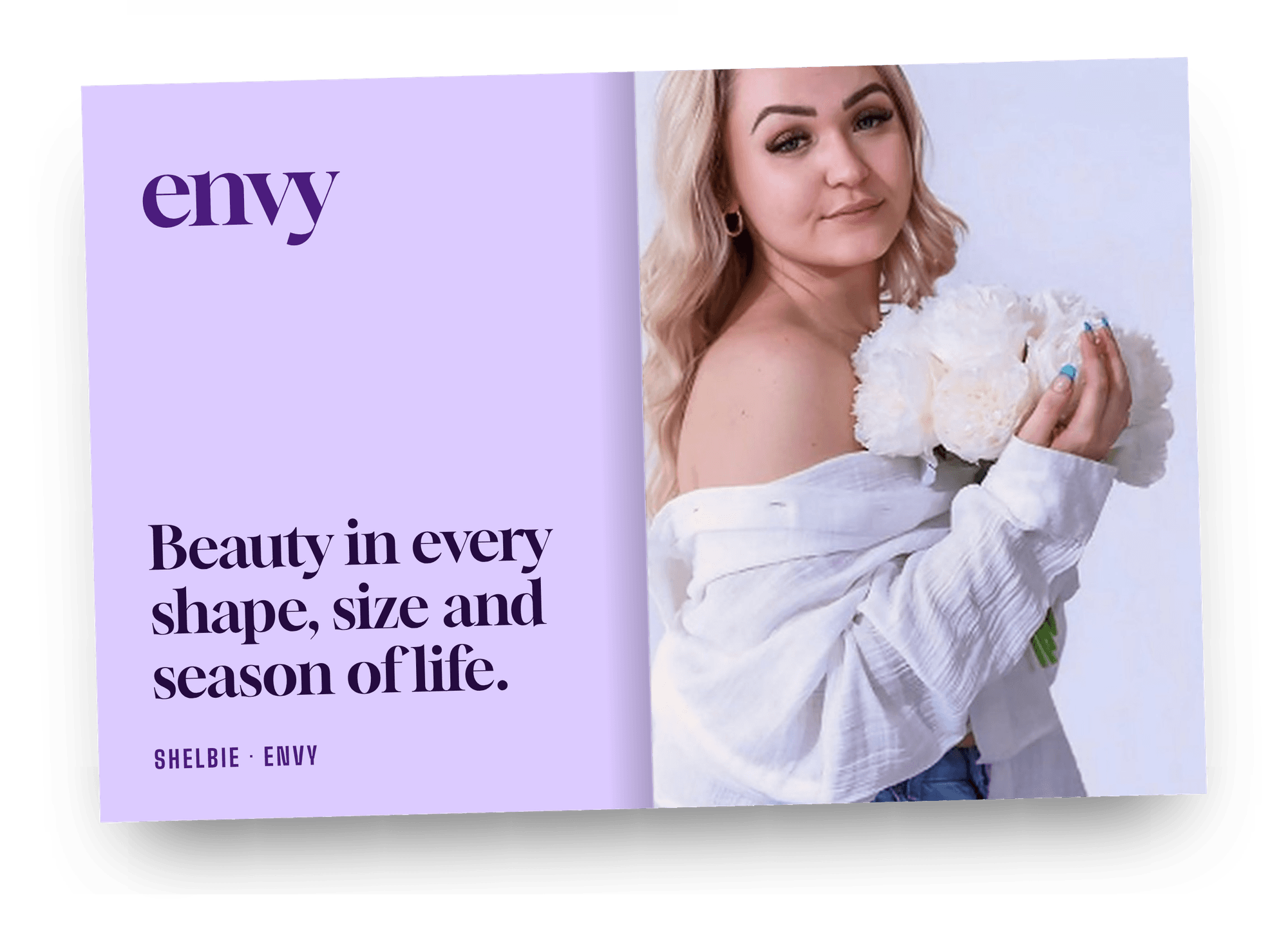 Envy spread with Shelbie: Beauty in every shape, size and season of life