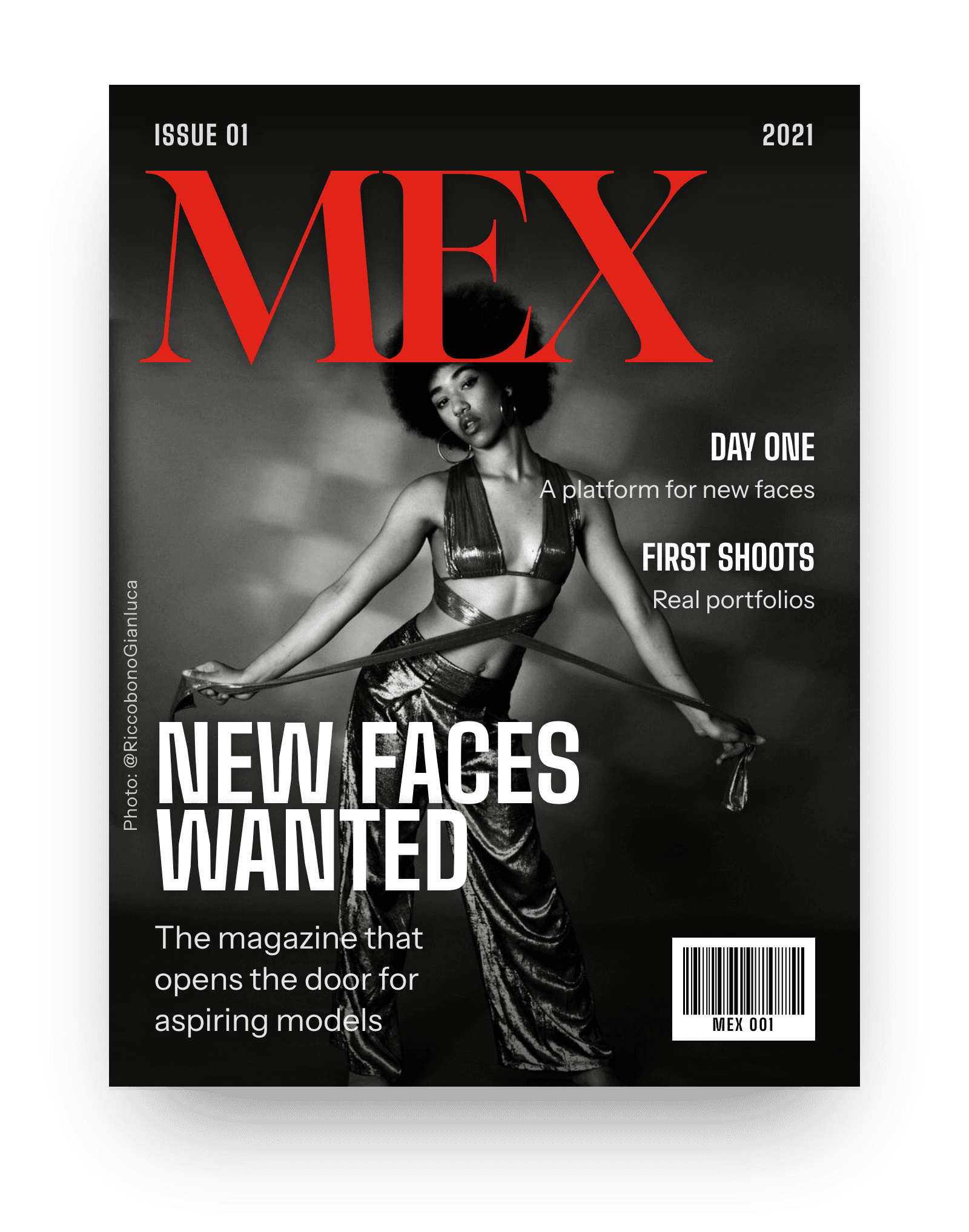 MEX Issue 01 cover, New Faces Wanted